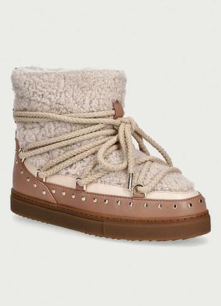 Urbanshop com ua inuikiicurly rock снежные сапоги женские кожаные бежевые 1001.003.0072 размеры запитуйте