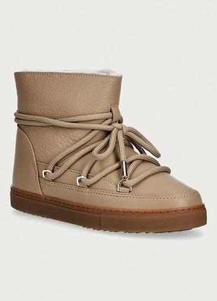 Urbanshop com ua inuikiifull leather снежные сапоги женские кожаные бежевые 1001.003.0252 размеры запитуйте