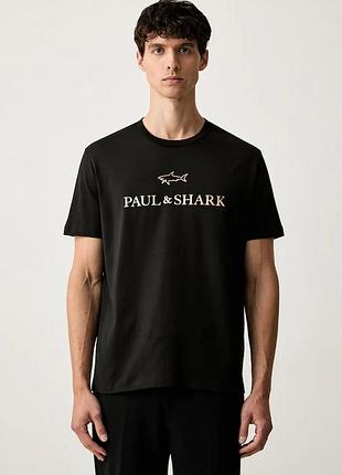 Urbanshop com ua paul&sharkфутболка чоловіча бавовняна knitwear чорна 99311007 розміри запитуйте