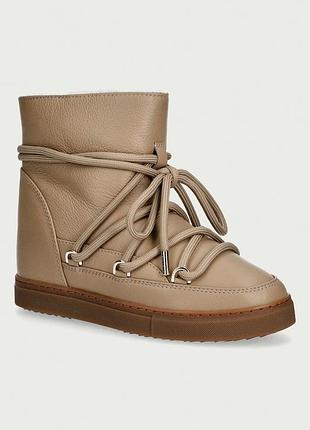 Urbanshop com ua inuikiifull leather wedge снежные сапоги женские кожаные бежевые 1001.004.0092 размеры запитуйте