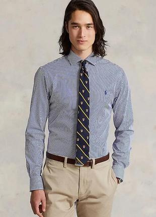 Urbanshop com ua polo ralph laurenбавовняна сорочка polo ralph lauren чоловіча колір білий slim класичний комір розміри запитуйте