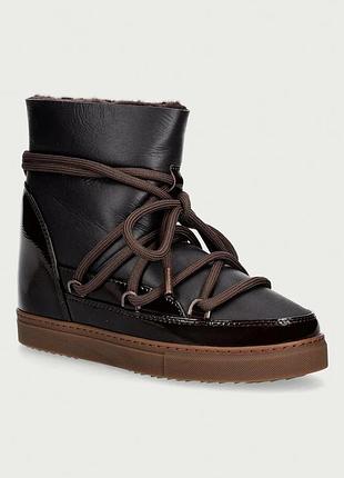 Urbanshop com ua inuikiigloss wedge снежные сапоги женские кожаные коричневые 1001.004.0052 размеры запитуйте