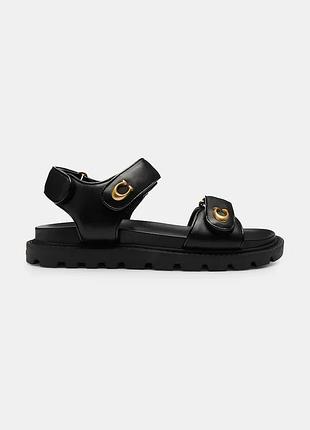 Urbanshop com ua coach босоножки женские кожаные brynn leather sandal черные cef31 размеры запитуйте