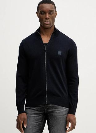 Urbanshop com ua boss orangeсвитер на застежке мужской с хлопком kanozip_s темно-синий 50543692 размеры запитуйте