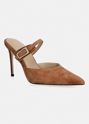 Urbanshop com ua marciano by guessшльопанці на шпильці жіночі замшеві коричневі g6yz19 l0171 розміри запитуйте