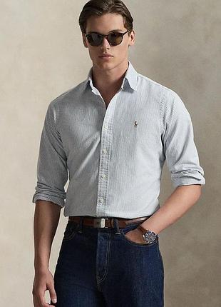 Urbanshop com ua polo ralph laurenбавовняна сорочка polo ralph lauren колір рожевий regular комір button-down 710953704 розміри