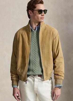 Urbanshop com ua polo ralph laurenдемісезонна куртка чоловіча замшева зелена 710970579 розміри запитуйте