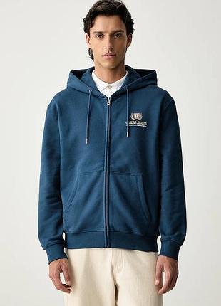 Urbanshop com ua guess jeansкофта на застібці з капюшоном чоловіча бавовняна блакитна m6yq23 k4213 розміри запитуйте