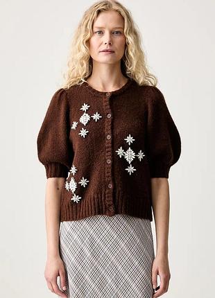 Urbanshop com ua muntheкардиган женский с добавлением шерсти vocca коричневый 263160026374 размеры запитуйте
