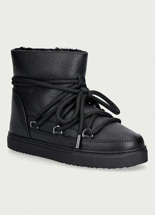 Urbanshop com ua inuikiifull leather снежные сапоги женские кожаные черные 1001.003.0252 размеры запитуйте