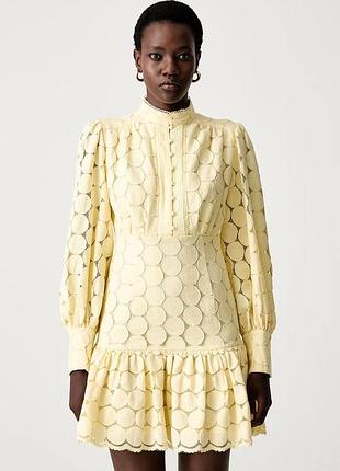 Urbanshop com ua bardotрозкльошена сукня ажурна remy жовта у крапку 58421db7 розміри запитуйте