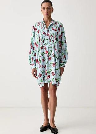 Urbanshop com ua kenzo расклешенное платье вискозная голубая цветы fg62ro4319o4 размеры запитуйте