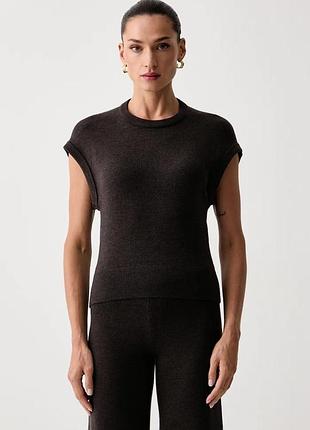 Urbanshop com ua yuzefiсвитер с короткими рукавами женский шерстяной afra коричневый yuzpf26-rw-kn02-69 размеры запитуйте
