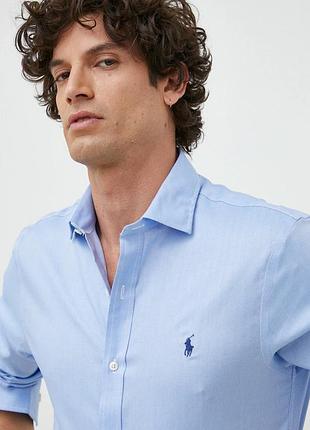 Urbanshop com ua polo ralph laurenсорочка мужская хлопковая голубая однотонная размеры запитуйте