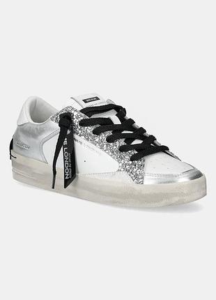 Urbanshop com ua crime london кожаные кроссовки crime london sk8 deluxe женские цвет серебряный 26102pp5 размеры запитуйте