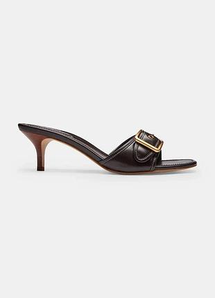 Urbanshop com ua coachшльопанці на низькому підборі жіночі шкіряні margot leather коричневі ccm12 розміри запитуйте
