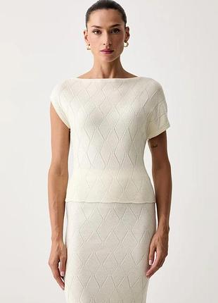 Urbanshop com ua yuzefiфутболка-свитер женская из мериносовой шерсти mika бежевая yuzpf26-rw-kn01-63 размеры запитуйте