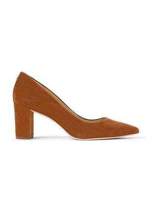 Urbanshop com ua lauren ralph laurenзамшеві туфлі lauren ralph lauren lanette blkh колір коричневий каблук блок 802967743002