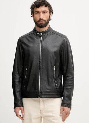 Urbanshop com ua bossдемісезонна куртка чоловіча шкіряна h-mansell5 чорна 50564586 розміри запитуйте