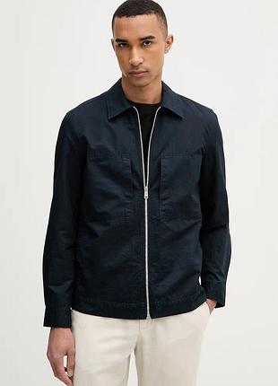 Urbanshop com ua marc o'poloдемисезонная куртка мужская с льном темно-синяя 500014239 размеры запитуйте