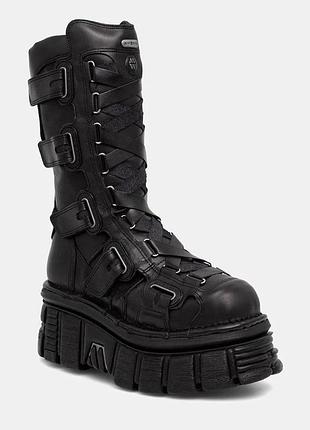 Urbanshop com ua new rockчоботы женские кожаные itali negro, nomada negro, tower e14 черные m-189-c12 размеры запитуйте