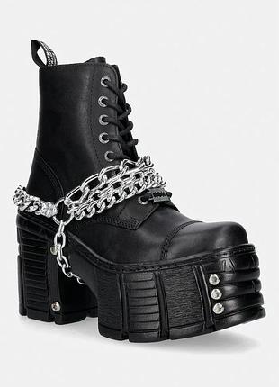 Urbanshop com ua new rockботильйони на каблуку жіночі шкіряні itali negro, tower max + tornillo ad-2984 чорні m-tm001cad-c1
