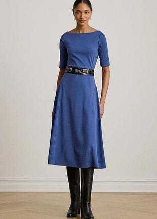 Urbanshop com ua lauren ralph lauren расклешенное платье с хлопком голубое однотонное 200973599 размеры запитуйте