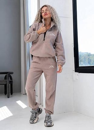 Теплий спортивний костюм із двостороннього фліс полар polar fleece