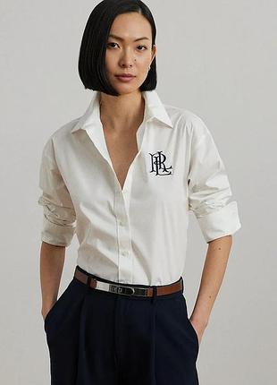 Urbanshop com ua lauren ralph lauren хлопковая рубашка lauren ralph lauren женский цвет белый relaxed классический воротник 200932538