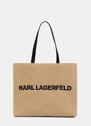 Urbanshop com ua karl lagerfeldсумка-тоут женская плетеная k/essential бежевая b3w46044 размеры запитуйте
