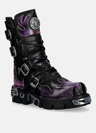 Urbanshop com ua new rock кожаные ботинки new rock itali negro, pulik fuego lila, reactor negro цвет фиолетовый на платформе