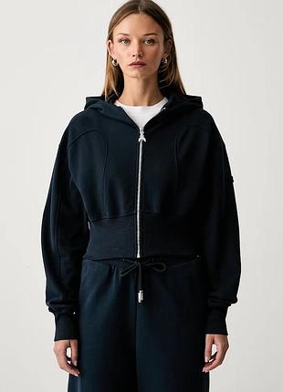 Urbanshop com ua patrizia pepeкофта на застібці з капюшоном жіноча бавовняна темно-синя 8m0076 j079 розміри запитуйте
