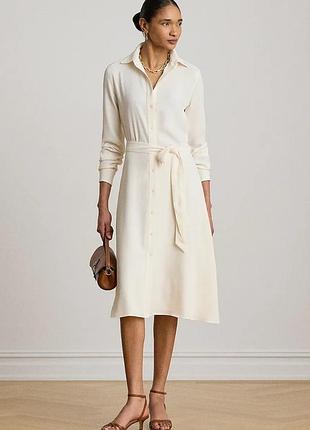 Urbanshop com ua lauren ralph laurenрозкльошена сукня бежева однотонна 200p14803 розміри запитуйте