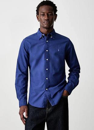 Urbanshop com ua polo ralph laurenсорочка мужская хлопковая голубая однотонная 710804257 размеры запитуйте