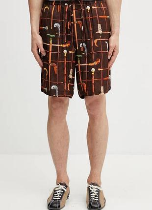Urbanshop com ua drωle de monsieurшорты мужские вискозные cannes коричневые regular waist k-bs158-vi033-bn размеры запитуйте