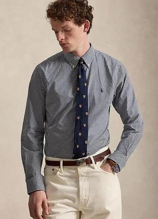 Urbanshop com ua polo ralph laurenсорочка чоловіча бавовняна блакитна у клітинку 710929347 розміри запитуйте