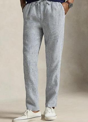 Urbanshop com ua polo ralph laurenштаны мужские льняные голубые regular waist 710p08270 размеры запитуйте