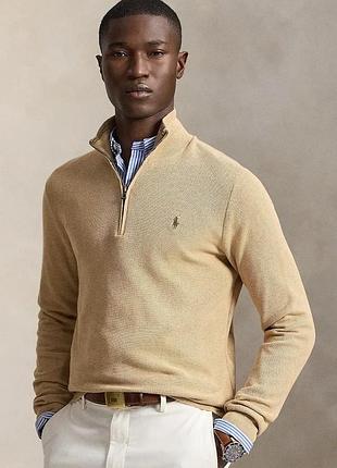 Urbanshop com ua polo ralph laurenбавовняний светр polo ralph lauren колір коричневий легкий півгольф розміри запитуйте