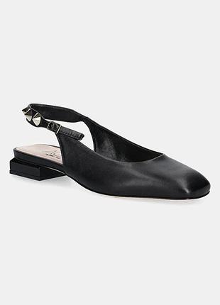 Urbanshop com ua agl кожаные туфли agl angie l spike цвет черный каблук блок открытая пятка d557007pcsofty0000 размеры запитуйте