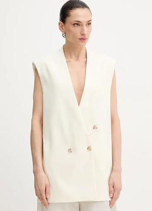 Urbanshop com ua bossжилет с добавлением шерсти boss jawikiri цвет бежевый двубортный 50558293 размеры запиту