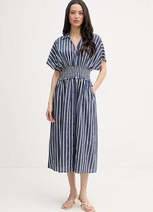Urbanshop com ua joseph ribkoffразклешенное платье с модулем темно-синее в полоску 262912 размеры запитуйте