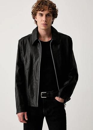 Urbanshop com ua hugoдемісезонна куртка чоловіча шкіряна liro чорна 50568644 розміри запитуйте