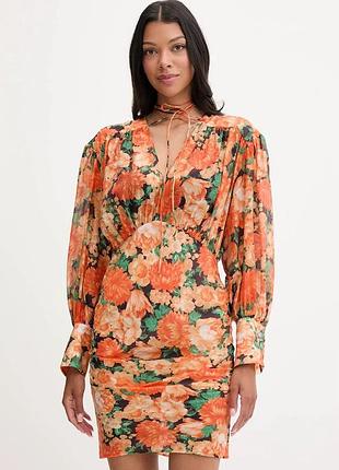 Urbanshop com ua pinkoлітня сукня з ліоцелем помаранчева в квіти 106896 a3bo розміри запитуйте