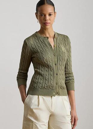 Urbanshop com ua lauren ralph laurenкардиган жіночий з бавовною зелений 200p14040 розміри запитуйте