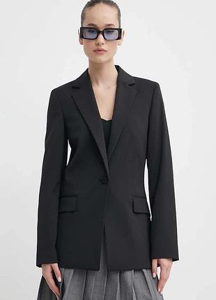 Urbanshop com ua hugoпіджак з домішкою вовни hugo колір чорний однобортний однотонний 50516447 розміри запитуйте