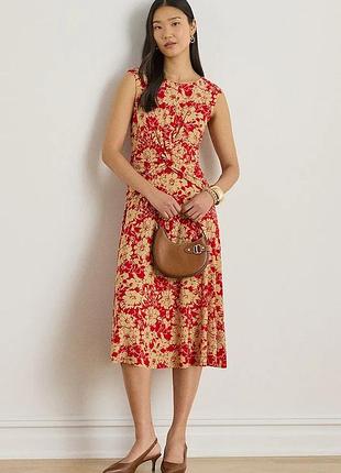 Urbanshop com ua lauren ralph laurenрозкльошена сукня червона квіти 200p09092 розміри запитуйте