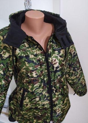 Мілітарі камуфляжна хакі військова захисна куртка вітровка олімпійка жіноча