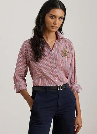 Urbanshop com ua lauren ralph laurenбавовняна сорочка lauren ralph lauren колір помаранчевий regular класичний комір 200p03512