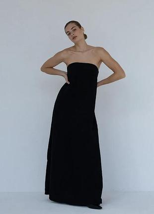 Urbanshop com ua muuv.muuv расклешенное платье с хлопком chile черная однотонная размеры запитуйте