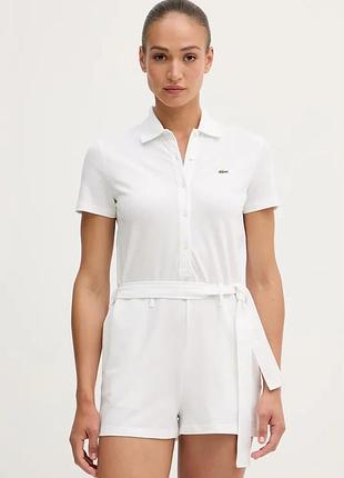Urbanshop com ua lacosteкомбинезон женский хлопковый с эластаном белый ef1823 размеры запитуйте